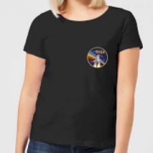 NASA Vintage Rainbow Shuttle Womens T-Shirt - Black