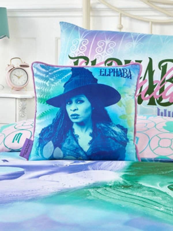 Wicked Glinda And Elphaba Twill Filled Cushion