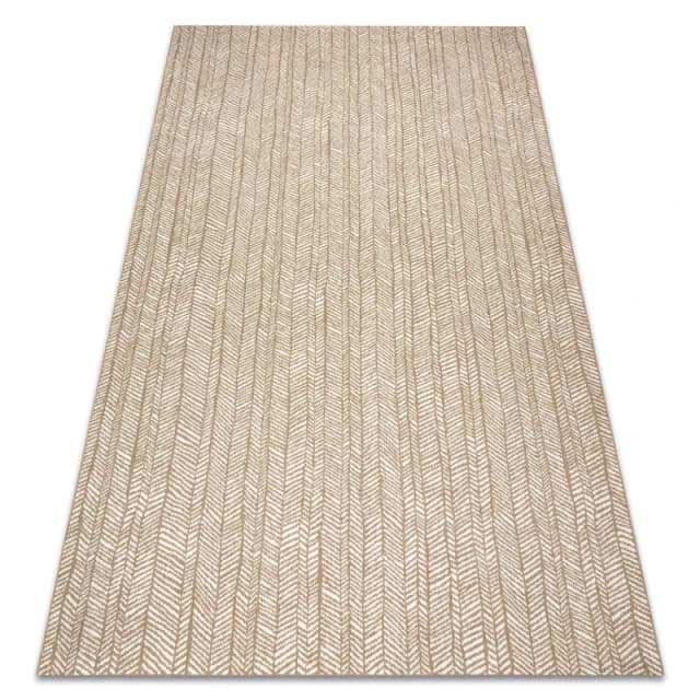 RugsX Flat 48964265 Sisal Carpet Chevron - Natural Beige Straw Color, String 120X170 Cm