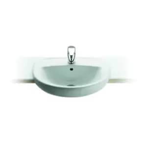 Roca Laura Semi Recessed Basin 510 x 400 mm 2 Tap Hole 32739F000 - 504785