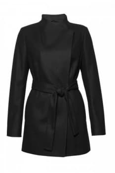 French Connection Platform Felt Long Sleeved Crossover Jacket Black