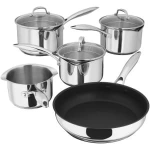 Stellar 7000 Stainless Steel Draining Saucepan Set - 5 Piece