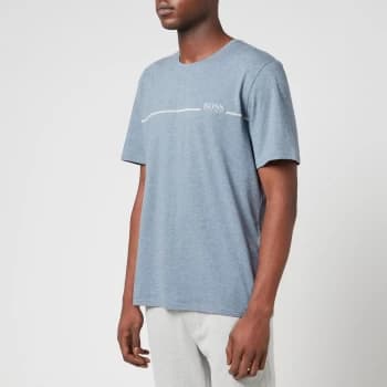 Hugo Boss Cosy Lounge Check T-Shirt Pastel Blue Size 2XL Men