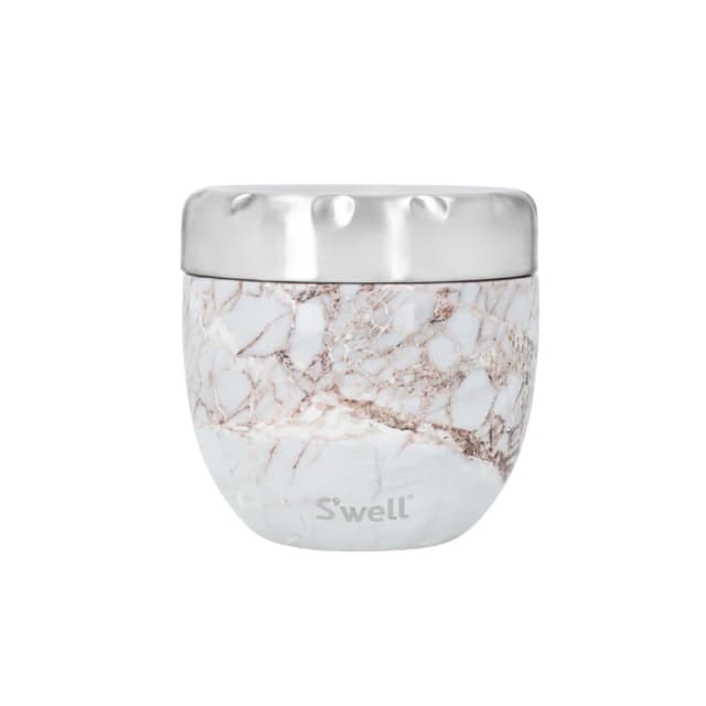 Swell S'well Calacatta Gold Eats 2-in-1 Food Bowl Lunch Storage 12x12cm White 39282510000