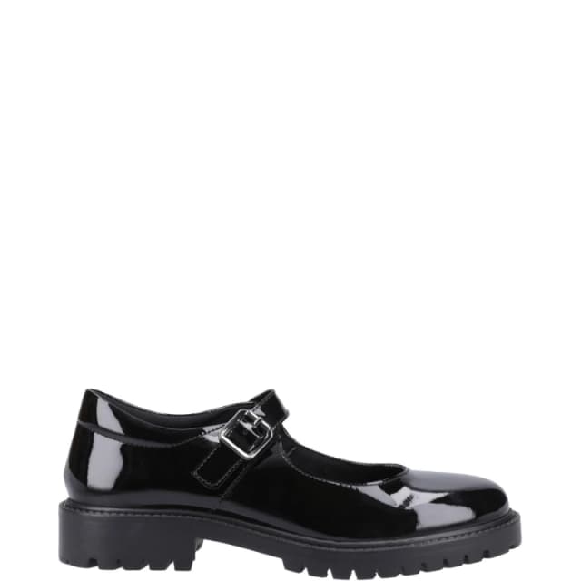 Hush Puppies Aurora Patent Junior Shoe Black