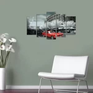 5PMX-013 Multicolor Decorative MDF Painting (5 Pieces)