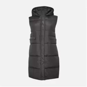 Missguided Plus Size Recycled Longline Puffer Gilet - Black