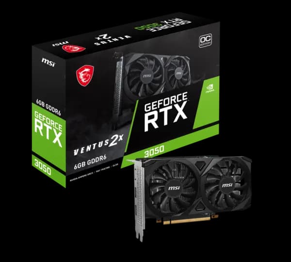 MSI GeForce RTX 3050 VENTUS 2X 6G OC GDDR6 Graphics Card