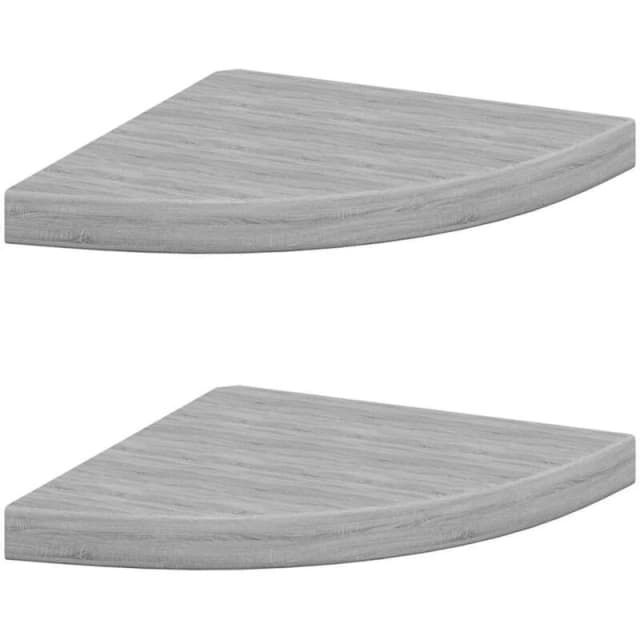 VIDAXL Vidaxl - Wall Corner Shelves 2 pcs Concrete Grey 35x35x3.8cm mdf 8720286417447