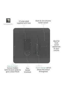 Trendiswitch Switched 13A Fused Spur Charcoal