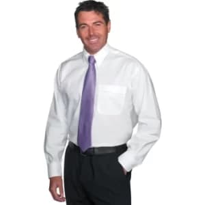Mens 18" Long Sleeve White Oxford Shirt