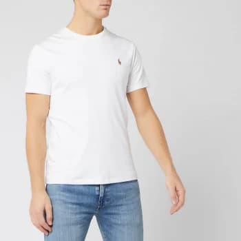 Polo Ralph Lauren Mens Custom Slim Fit Soft Cotton T-Shirt - White - XL