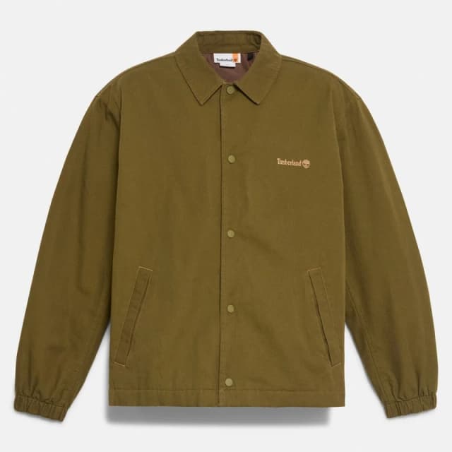 Timberland Mens Coach Canvas Overshirt Dark Olive male S