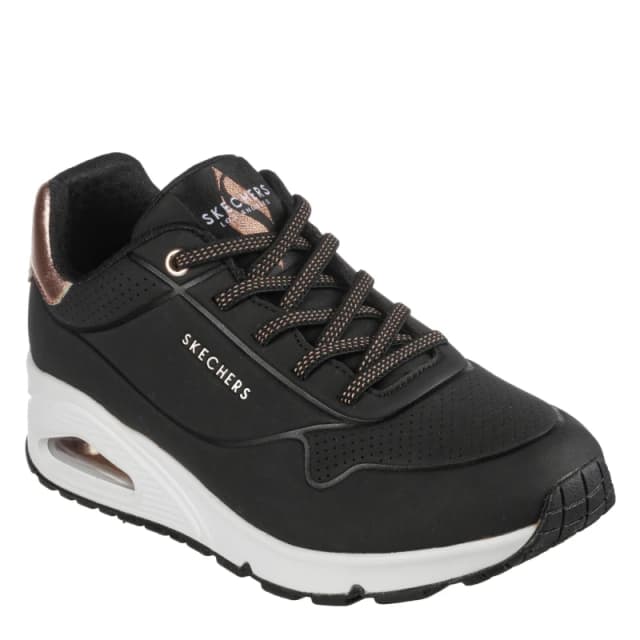 Skechers Uno Black/rose Gold/white Black female