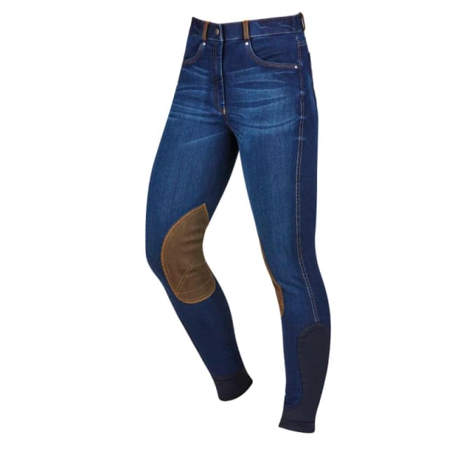 Dublin Shona Knee Patch Breeches Denim female 14 (32 in)