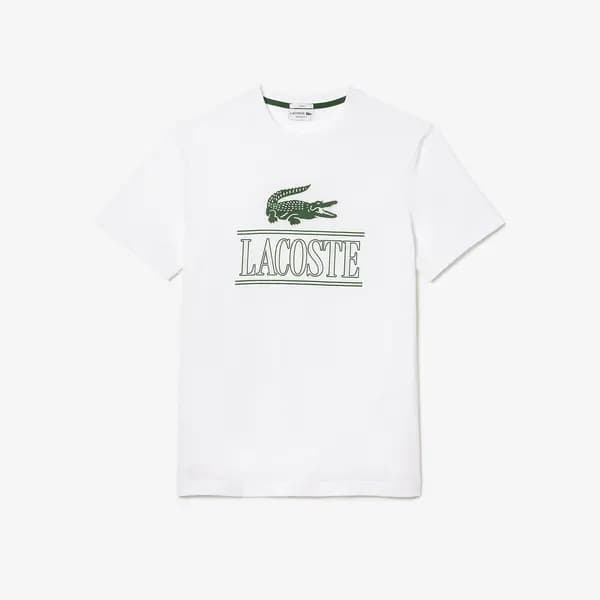 Logo Print T-Shirt in Cotton Jersey with Crew Neck