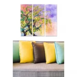 MDF7879618 Multicolor Decorative MDF Painting (3 Pieces)