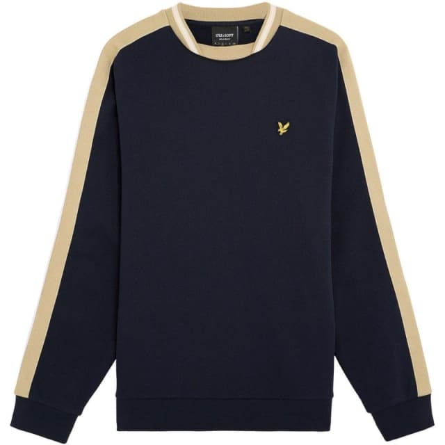 Lyle and Scott Mens Taped Crew Sweatshirt Dark Navy male XL