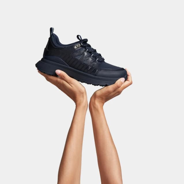 Fitflop Neo-D-Hyker Leather-Mix Trainers - Blue Blue 3