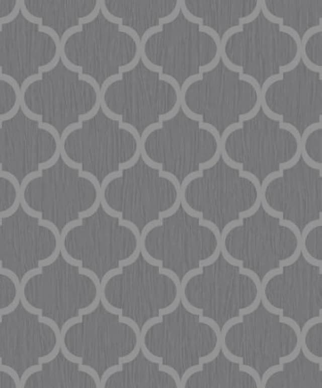 Debona Crystal Trellis Geometric Design Geo Glitter Sparkle Metallic Wallpaper Silver