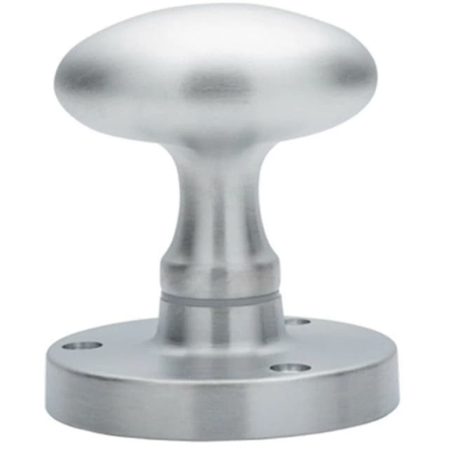 Loops PAIR Large Oval Mortice Door Knob 61mm Diameter Satin Chrome Door Handle Multi unisex