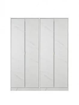 Swift Marbella Part Assembled 4 Door Wardrobe