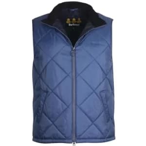 Barbour Mens Finnar Gilet Mid Blue Medium