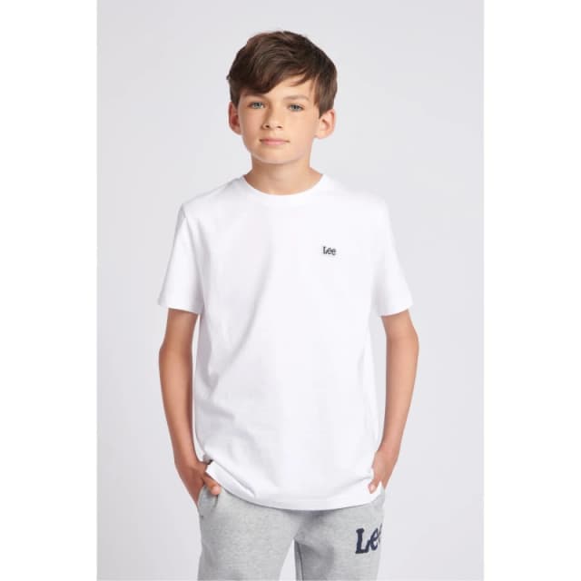Lee Kids Classic Regular Fit T-Shirt Bright white male 9-10 (M)