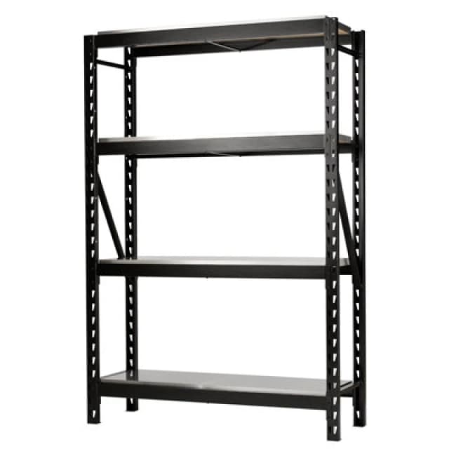 Bunker 18 Piece Modular 4 Tier Stainless Steel Shelf Racking Unit 27980 Colour: Black