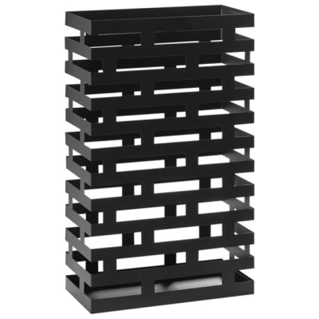 Beliani Umbrella Stand Kamsar Metal Black