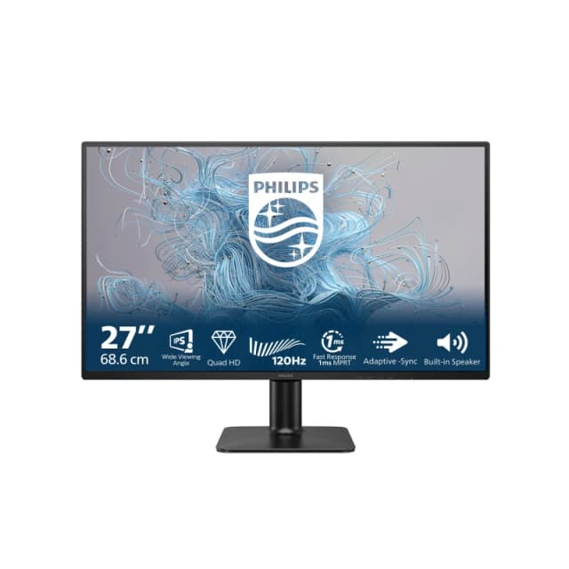 Philips 2000 series 27E2N2500/00 computer monitor 68.6cm (27") 2560 x 1440 pixels Quad HD LCD Black 27E2N2500/00