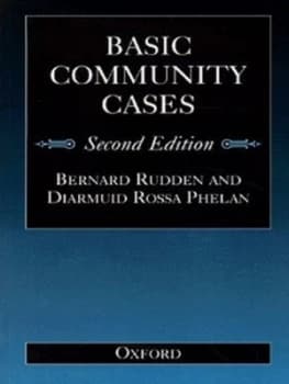 Basic Community Cases by Bernard Rudden and Diarmuid Rossa Phelan Book