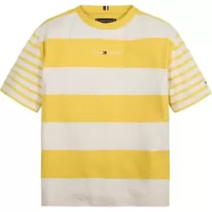 Tommy Hilfiger Bold Stripe Logo Tee - Yellow
