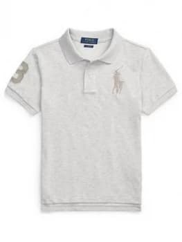 Ralph Lauren Boys Classic Short Sleeve Big Pony Polo Top - Grey