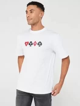 HUGO Doober Relaxed Fit T-Shirt, White Size M Men