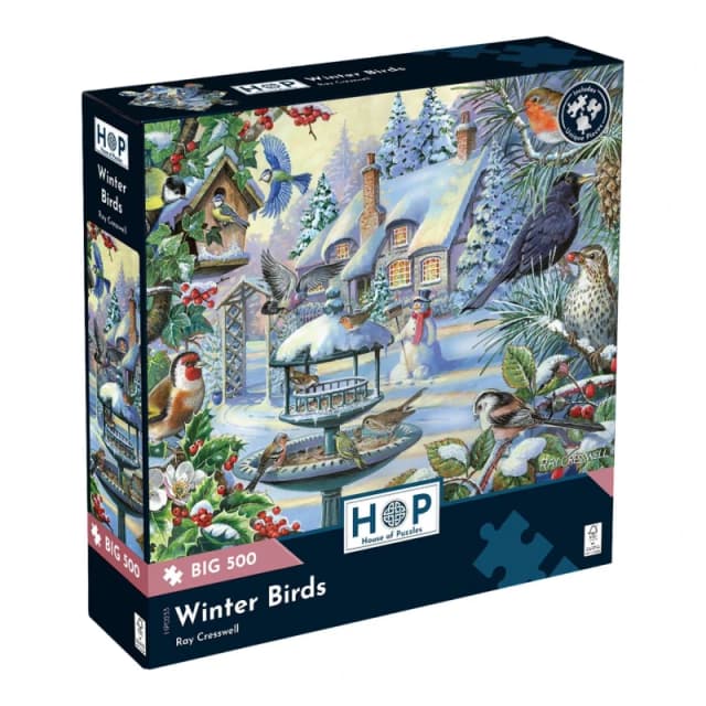 The House Of Puzzles Winter Birds, BIG 500 Piece Jigsaw Puzzle Multi unisex