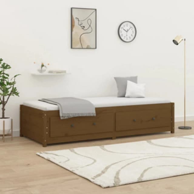 VIDAXL Day Bed without Mattress Honey Brown 90x190cm Single Solid Wood Pine Vidaxl 8720287214779