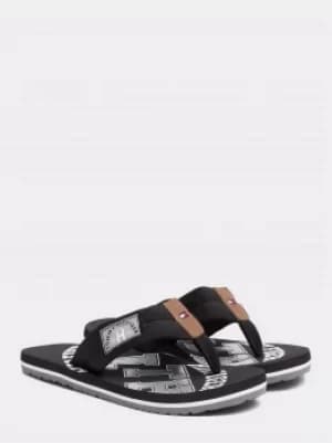 TOMMY HILFIGER Flops Men Black Polyester