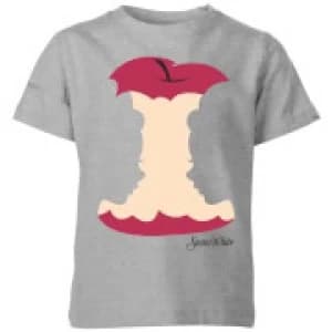 Disney Princess Colour Silhouette Snow White Apple Kids T-Shirt - Grey - 11-12 Years