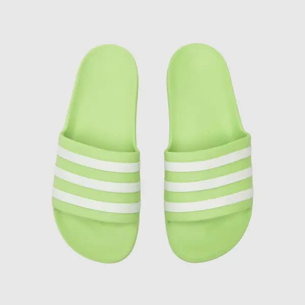adidas adidas Adilette Aqua Slide Mens Pool Shoes 6 (39) Green 22213028260