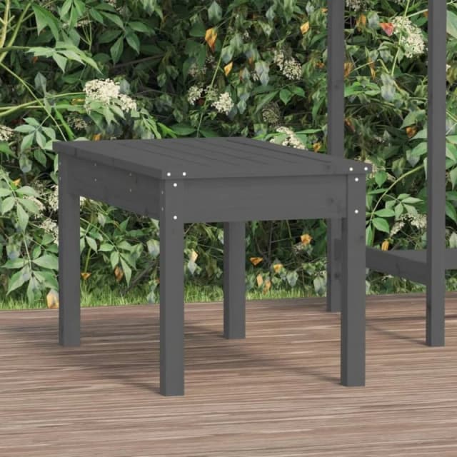 vidaXL Garden Bench Grey 80x44x45cm Solid Wood Pine, Grey 823999