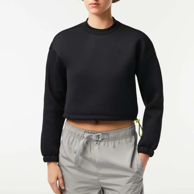 Lacoste Loose Fit Drawstring Sweatshirt - Black 6