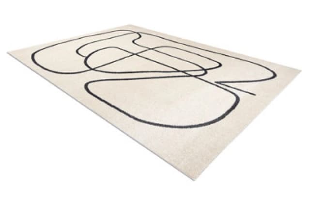RugsX Carpet Fusion 8297 Cream / Dark Grey - Lines, Modern, Abstract 80X150 Cm