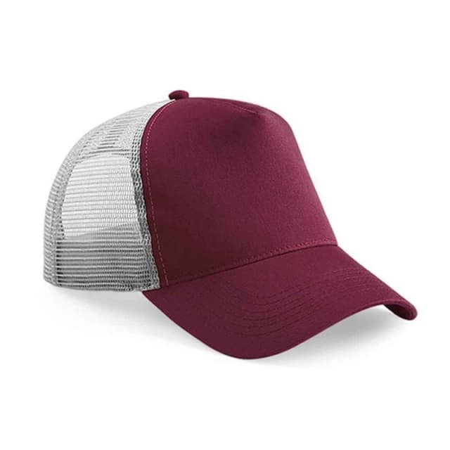 Beechfield Beechfield Men Snapback Trucker Cap in Burgundy Burgundy One Size Male 5063527835796