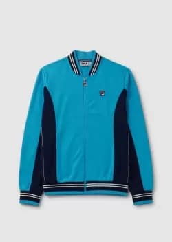 Fila Mens Baseball Track Jacket In Aquariuse/Egret