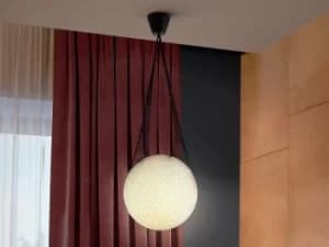 Globe Pendant Light, Black, 1x E27