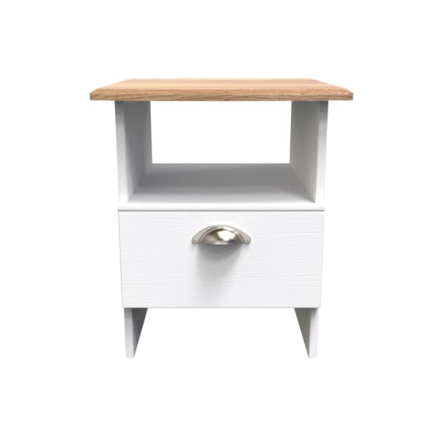 Ready Assembled 2 U Albert Bottom Drawer Lamp Table (Ready Assembled) in White White Unisex