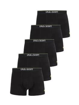 Lyle & Scott Jackson 5 Pack Trunk - Black, Size L, Men