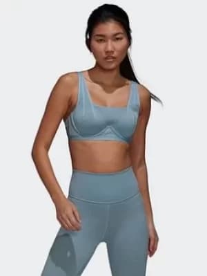 adidas Tlrd Impact Luxe Training High-support Bra, Grey, Size 34A, Women