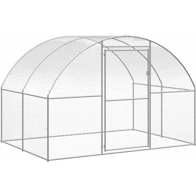 VIDAXL Outdoor Chicken Coop 3x2x2 m Galvanised Steel vidaXL 8720286651988